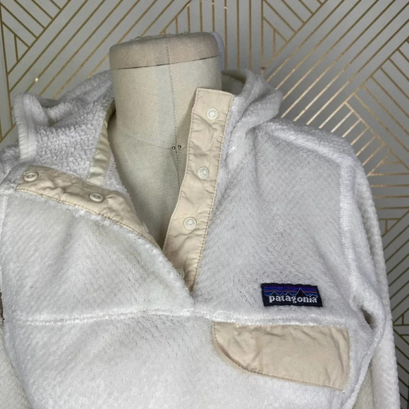 Patagonia Re-Tool Snap-T Fleece Pullover Hoodie Sweatshirt Cream Size US XS - Picture 3 of 12